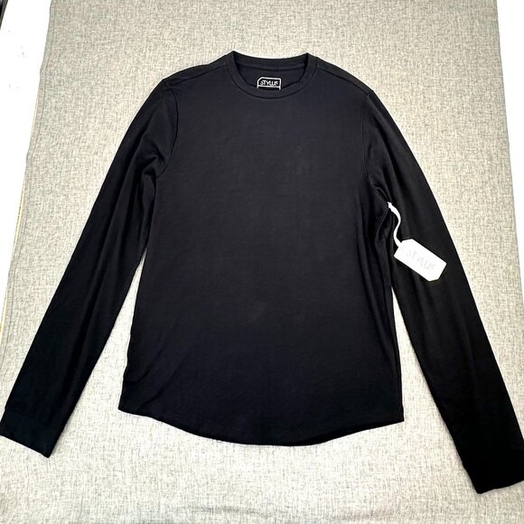 NEW! Stylus Men's Solid Black Shirt Small‎ Cotton Blend $34 Basic Casual Wear - Picture 2 of 11